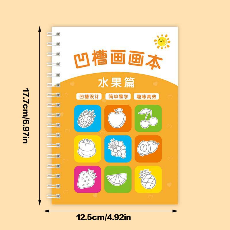 Children's Groove Drawing Book Kindergarten 3-14 Ages Basic Practice Magic Copybook
