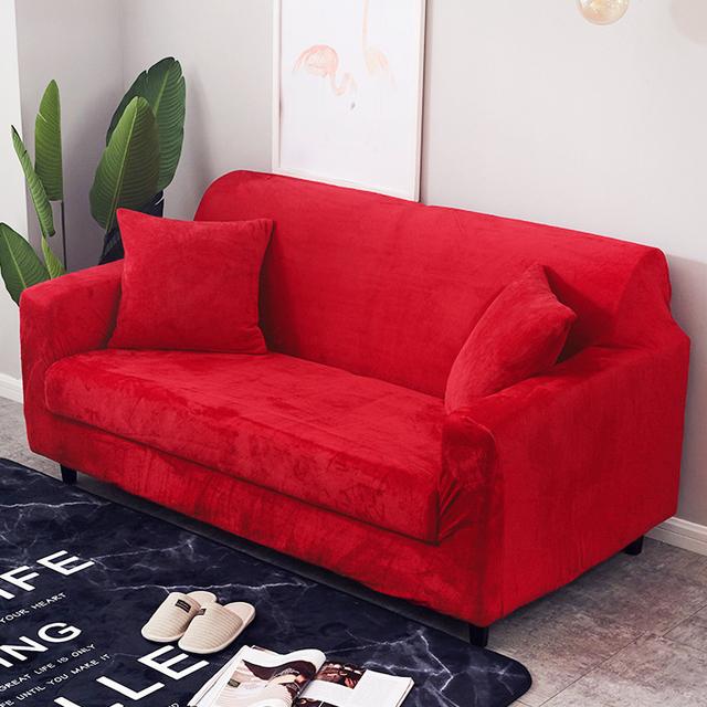 Plush Fabirc Sofa Cover Thick Slipcover Couch Sofacovers Stretch Elastic Cheap Sofa Covers Towel Wrap Covering