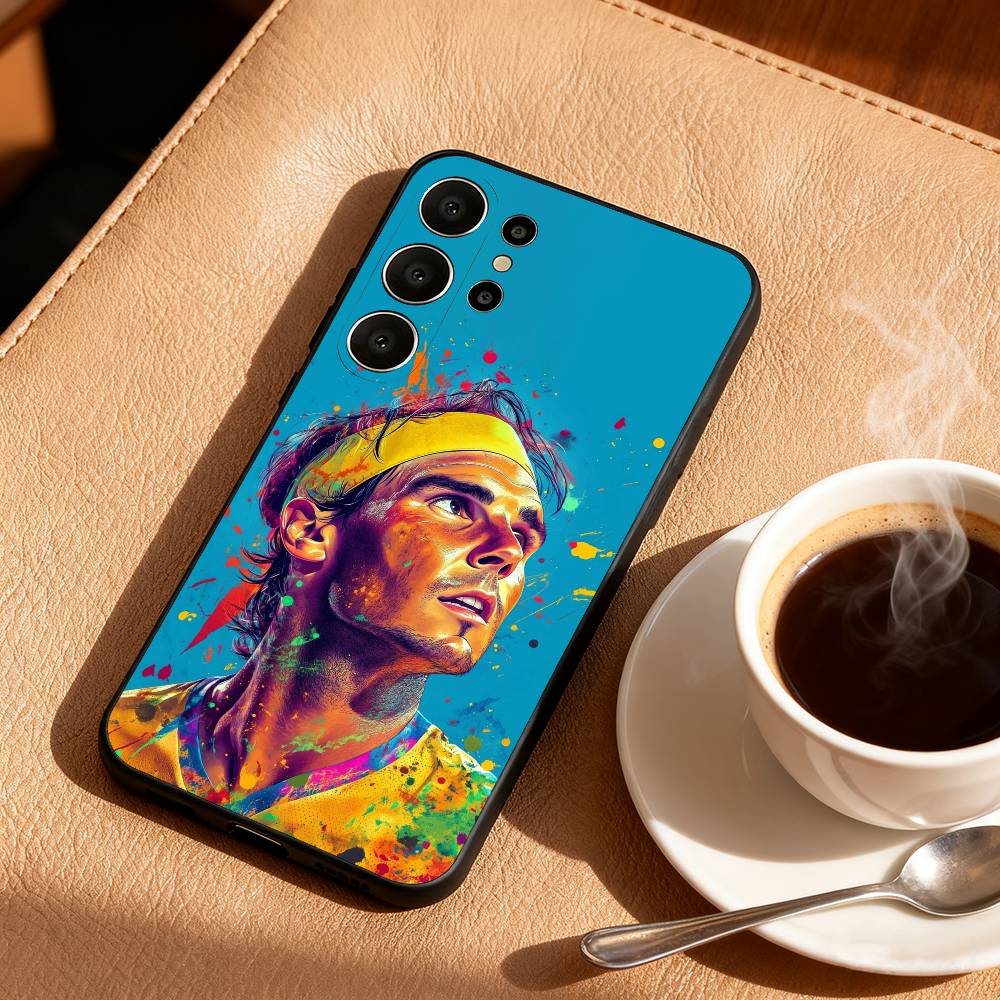 Tennis R-Rafael N-Nadal Phone Case For Samsung S26,S25,24,23,22,30,21,10,9,Ultra,Plus,Lite,FE Soft Black Case