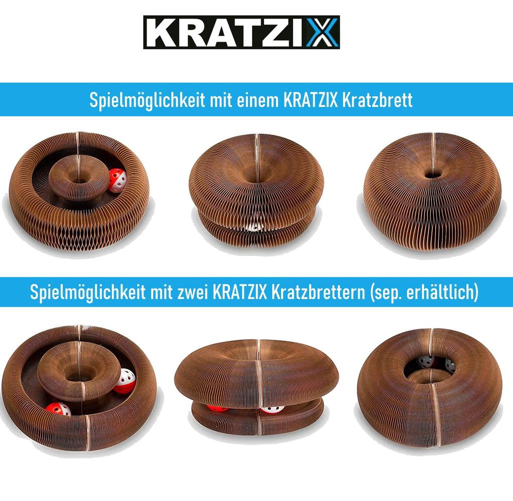 KRATZIX Cat Toy Scratching Toy Scratching Cardboard Cat Scratching Board Foldable Mint