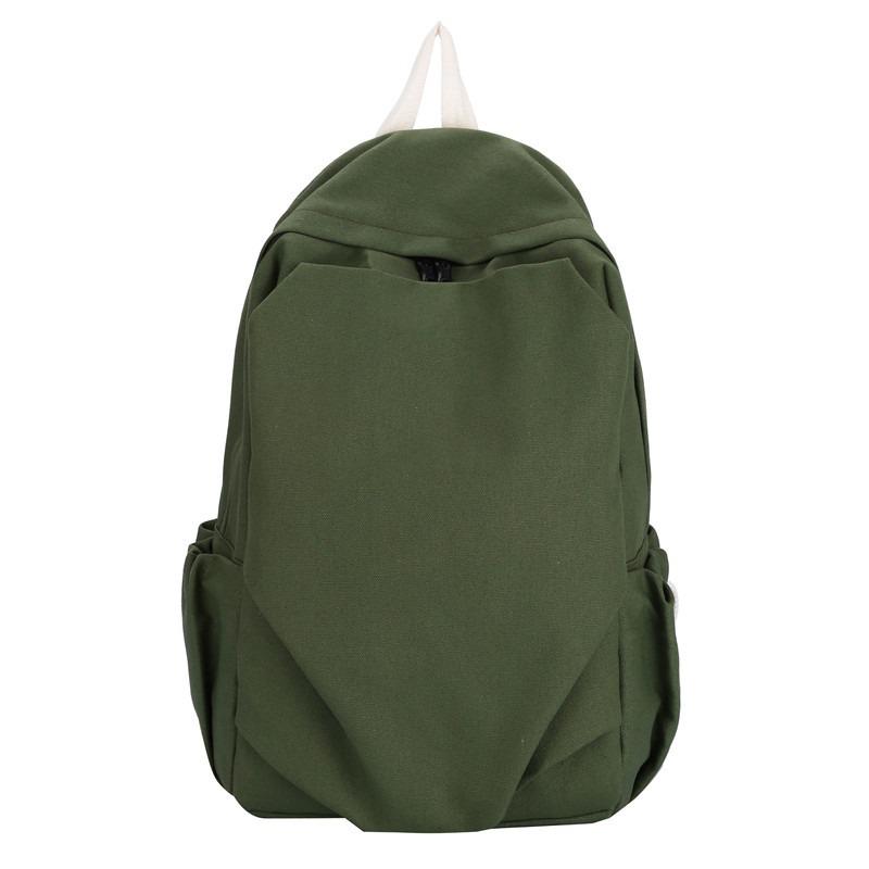 Vintage Backpack Men's Simple Large-capacity Backpack Campus Canvas Junior High School High School College Student Schoolbag Women