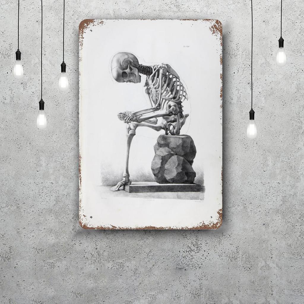 skeleton Vintage Tin Sign Home Decor Wall Decor Art Wall Mural Room Decoration Decor Retro Metal Sign Plate Bar Posters