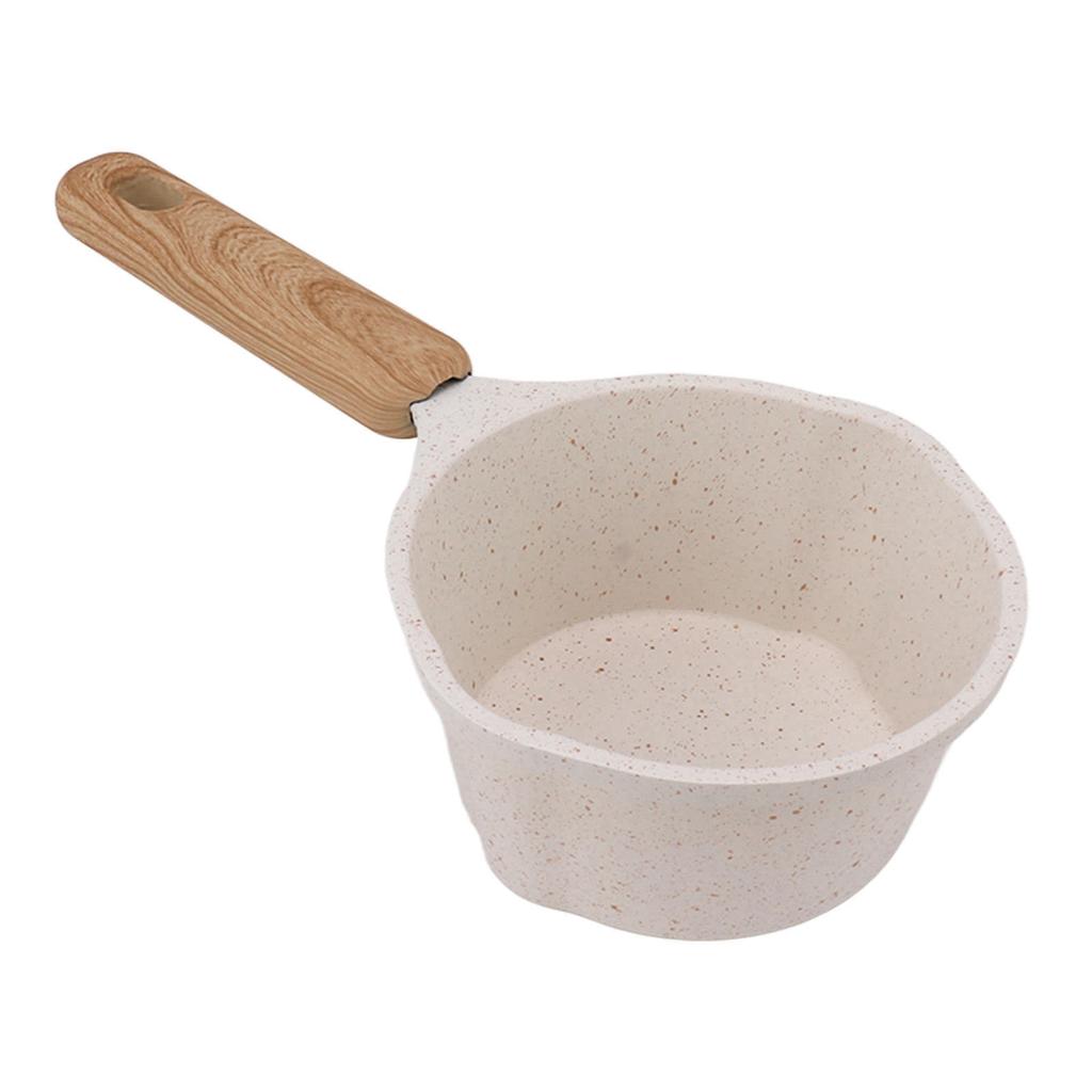 Nonstick Small Pot Small White Sauce Pan Flat Bottom Milk Pot Multifunctional Cooking Pot for