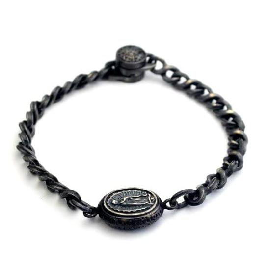 

Mexico Maria Virgin of Guadalupe Silver Chain Bracelet Accessory Good Vibrations Good Vibrations
