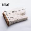 Small Pure Cotton Heat-Resistant Oven Gloves - Thick, White Insulated Baking Mitts