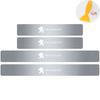 4Pcs Car Door Threshold Sill Carbon Fiber Sticker Protector Decal Accessories For Peugeot 107 2008 206 207 208 307 308 508 Wheel