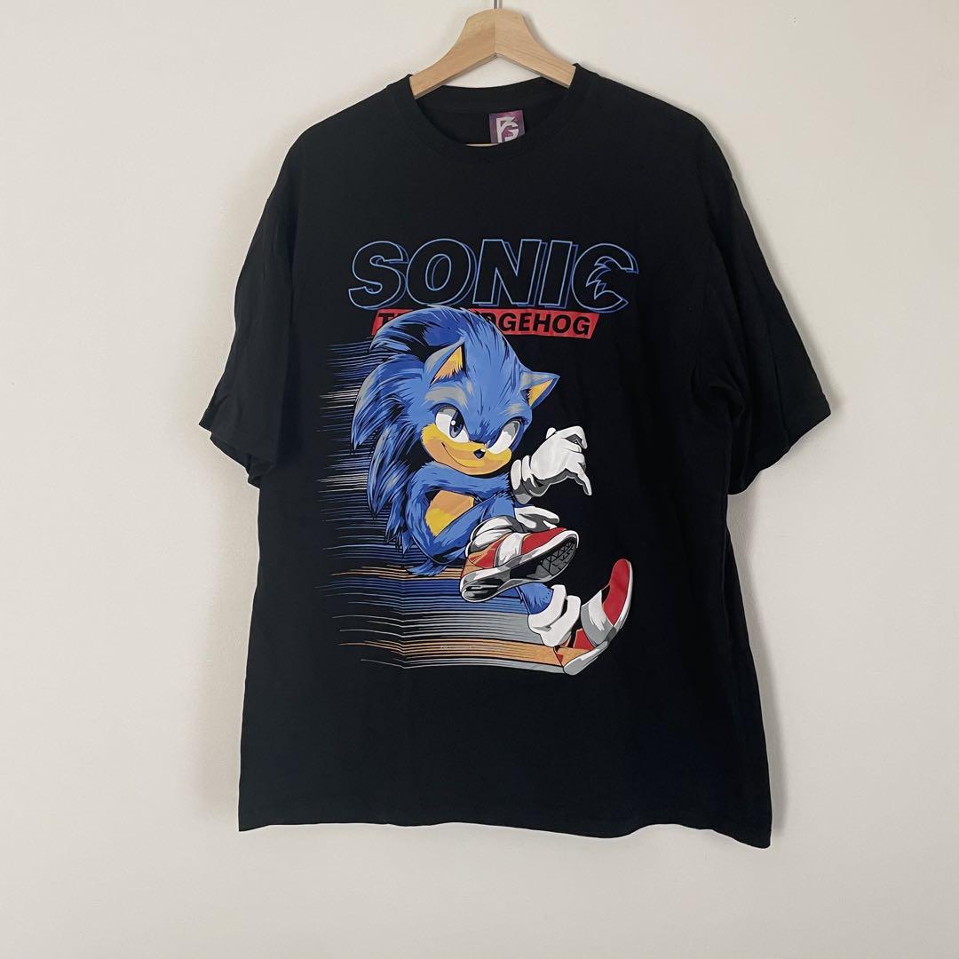 

[USED] Used Sonic the Hedgehog T-shirt, black, XXL, anime/game