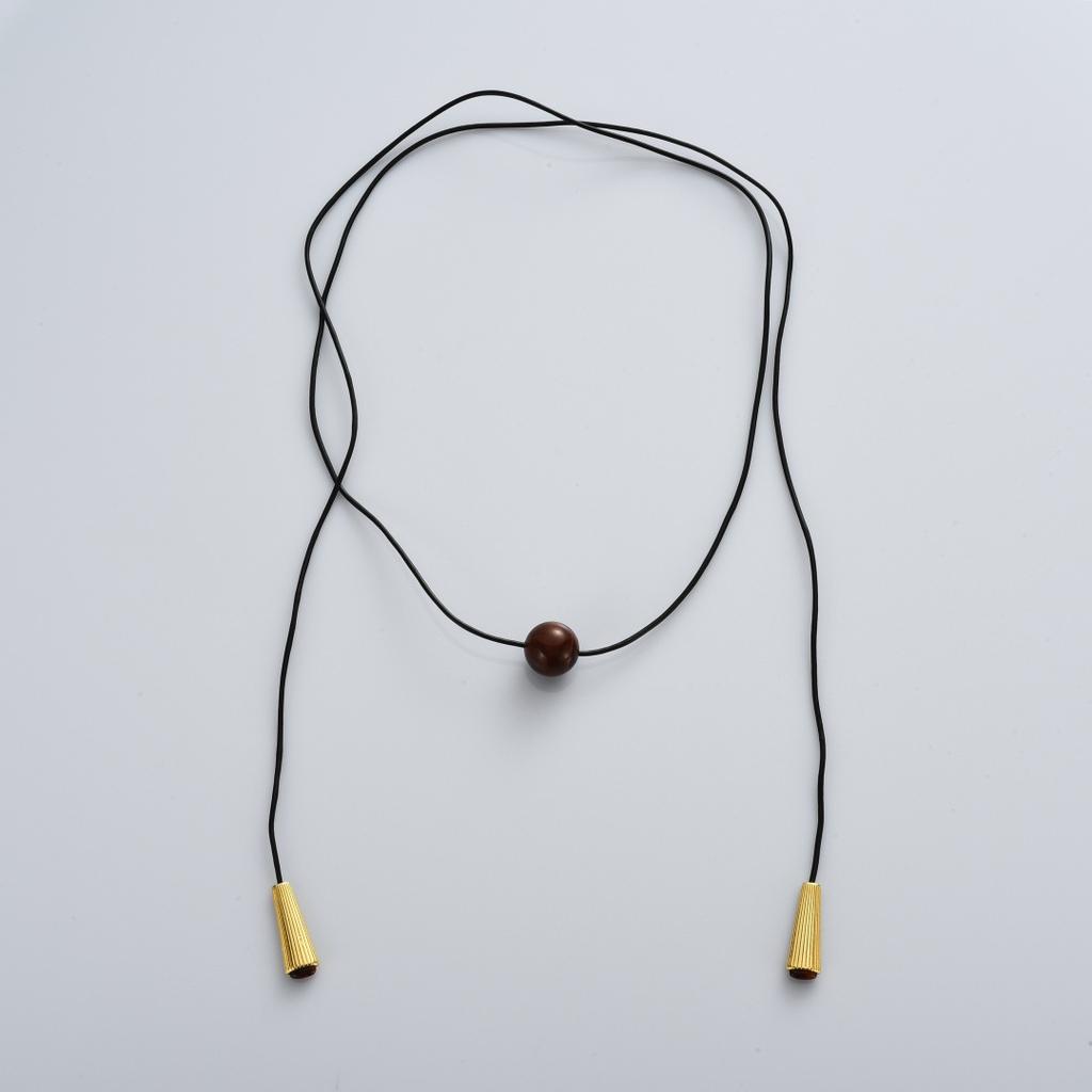 Rød Tigersten Lærtau Halskjede High-End Tilbehør Nisje Temperament Enkel Mote Lett Luksus Originalt Design Kravebeinkjede