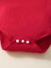 0-18 Months Baby Girl Clothing Bodysuit Outfit 3Pcs Red Ruffle Jumpsuit Bunny Heart Bow Headband Autumn Newborn Baby Clothes Set