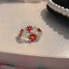 Vibrant Beaded Rings with Elastic Fit Delicate Flower Rings Ideal for Fashion Forward Women and DIY Jewelry Fan