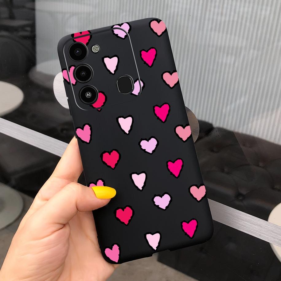 Couple Heart Silicone Case For Tecno Spark 8C Cover Spark8 8 C KG5k KG5j Painted Soft TPU Phone Case For Tecno Spark 8 Pro Etui