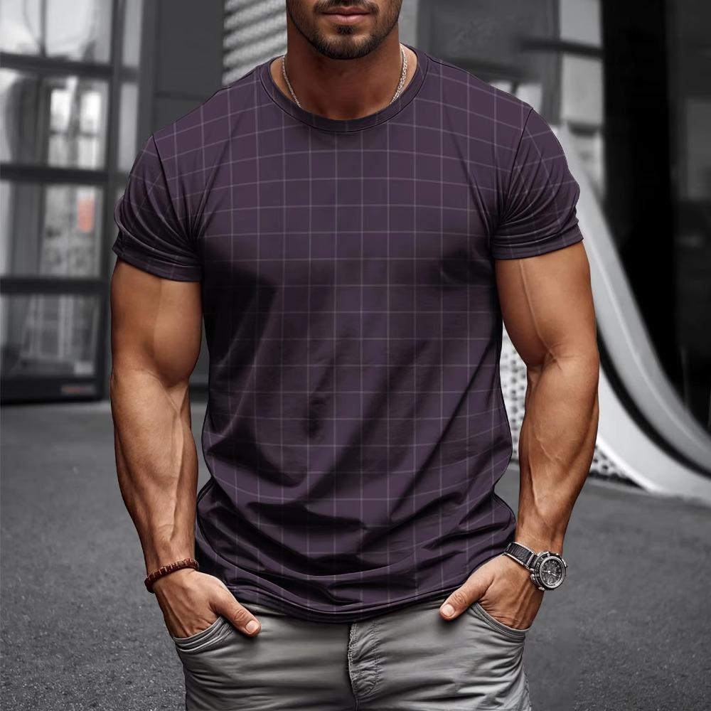T-shirt da Uomo Nuovi Stili Estate 2026 Street Casual Moda Semplice Morbida Comoda Traspirante Stampa con Motivo 3D