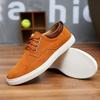 Fashion Hot Sale Men's Vintage Cow Suede Casual Sneakers Solid Color Comfortable Lace-Up Men Autumn Board Leather Shoes