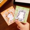 Yousheng 4Pcs Cat-Shaped Notes Pad Set Cute Self-Adhesive Memo Pads for Students Office Writable Peel-off Notes for Reminders Journaling Gifts