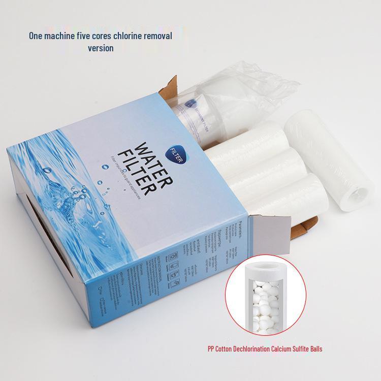 Set Purificatore d'Acqua per la Casa Transfrontaliero: Filtri per Doccia, Lavatrice, WC con Nucleo Sostituibile in Cotone PP