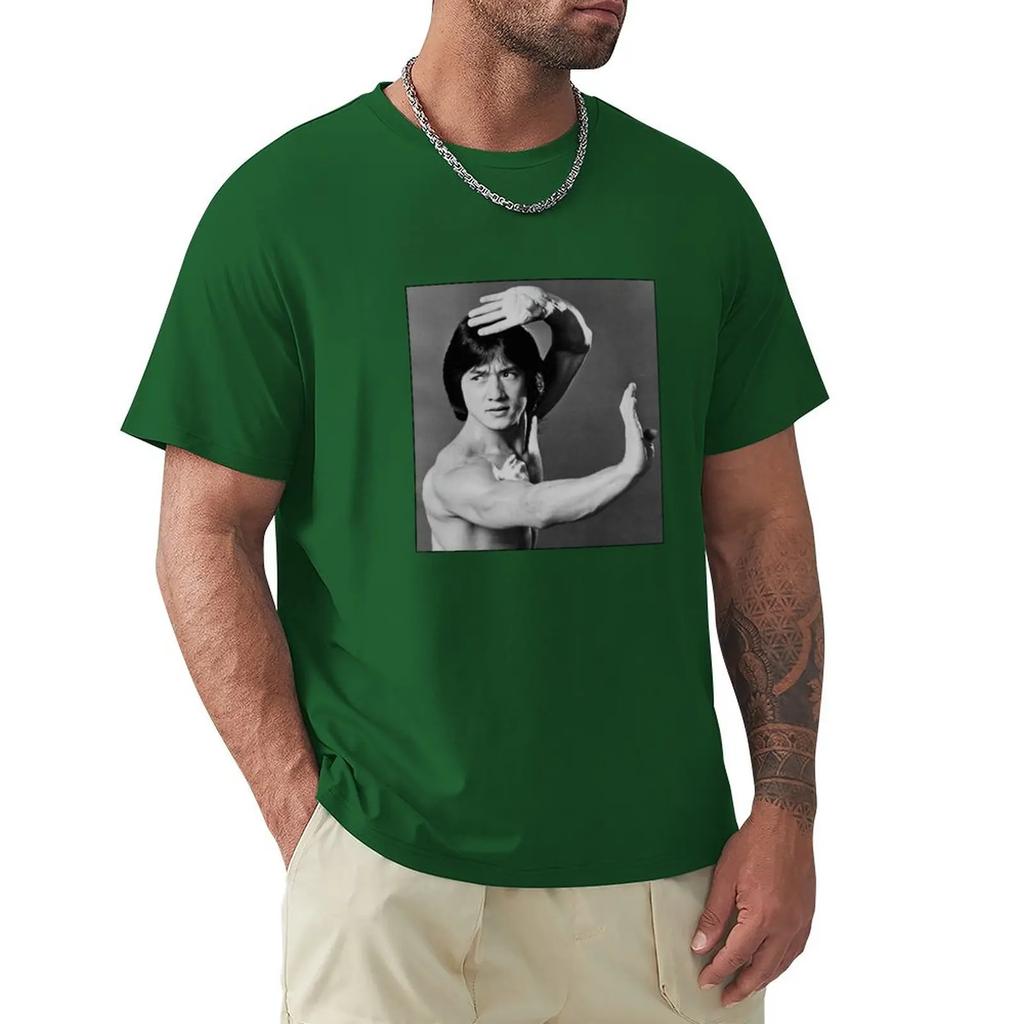 Jackie Chan TShirt tops plus sizes plain white t shirts men