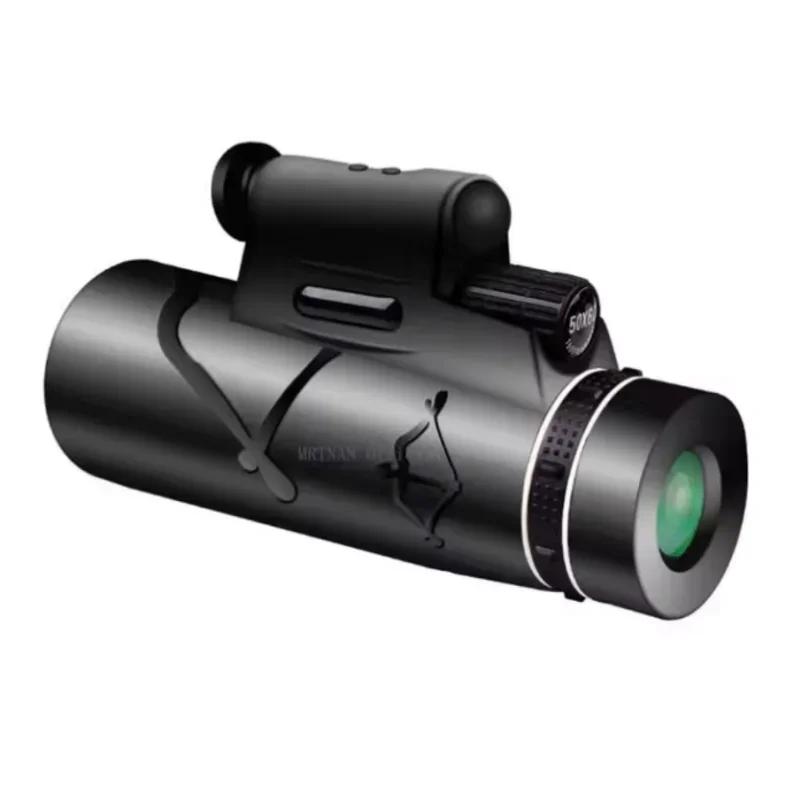 50X60 HD Professional Telescope Monocular Night Powerful Binoculars Long Range Zoom with Tripod Phone Clip Hunting Camping