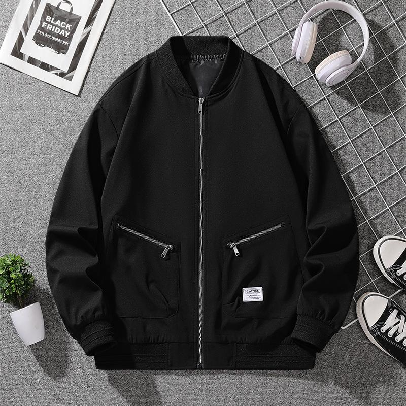 

Мужская куртка больших размеров 7XL 8XL 9XL Куртка-бомбер Куртка на молнии Мужская осенне-зимняя верхняя одежда S чёрный