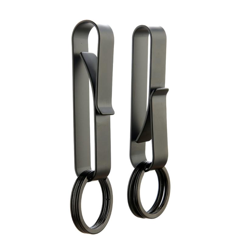 Stainless Steel Keychains Buckles Key Rings Car Accessor Waist Hanging Chain Rings Buckles Opener Outdoor Tool