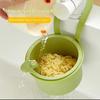 1Pcs Hangable Sink Drain Basket With Separate Filter Press Pour Design For Kitchen Vegetable Food Draining