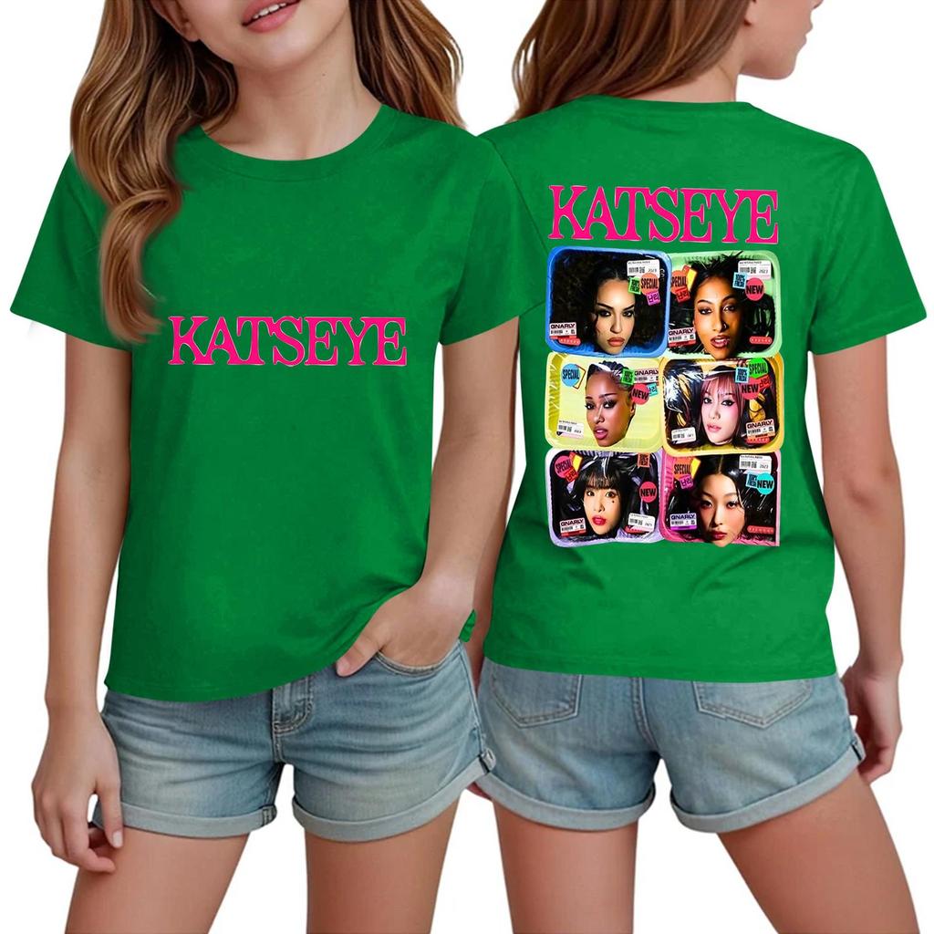 Korean Girl Group Kids Fashion Short Sleeve T-Shirt for Boys and Girls