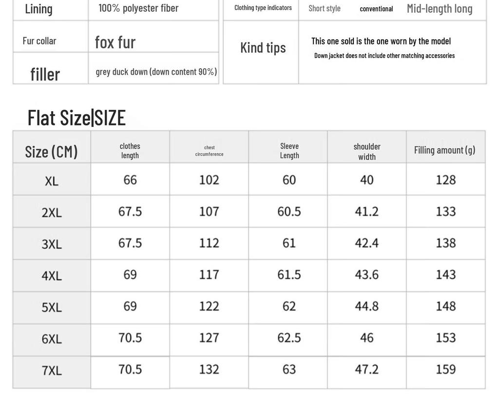 XueZhongFei Women's Fox Fur Collar Short Down Jacket