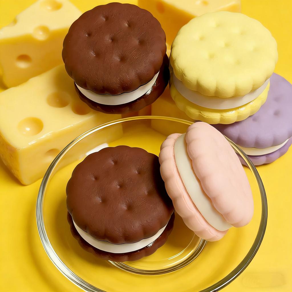 Squishy Simulated Cake Squeeze Toy Stress Relief Slow Rising Sensory Fidget For Anxiety Adhd Autism Gifts Relaxing Gifts
