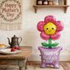 1pc 61-Inch Standing Smiling Face Flower Oversized Balloon for Mother'S Day Festive Event Atmosphere Decoration Photo Props