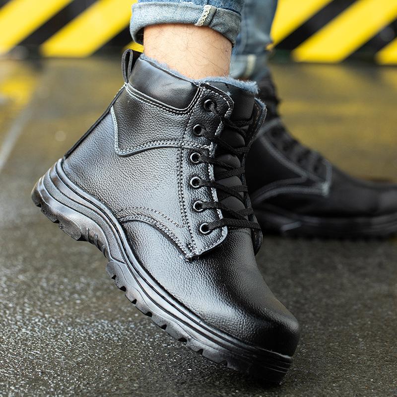 Winter Cotton Shoes Anti-smashing and Anti-piercing Steel Bag Head Non-slip, Wear-resistant and Non-slip Electric Welding Work Shoes