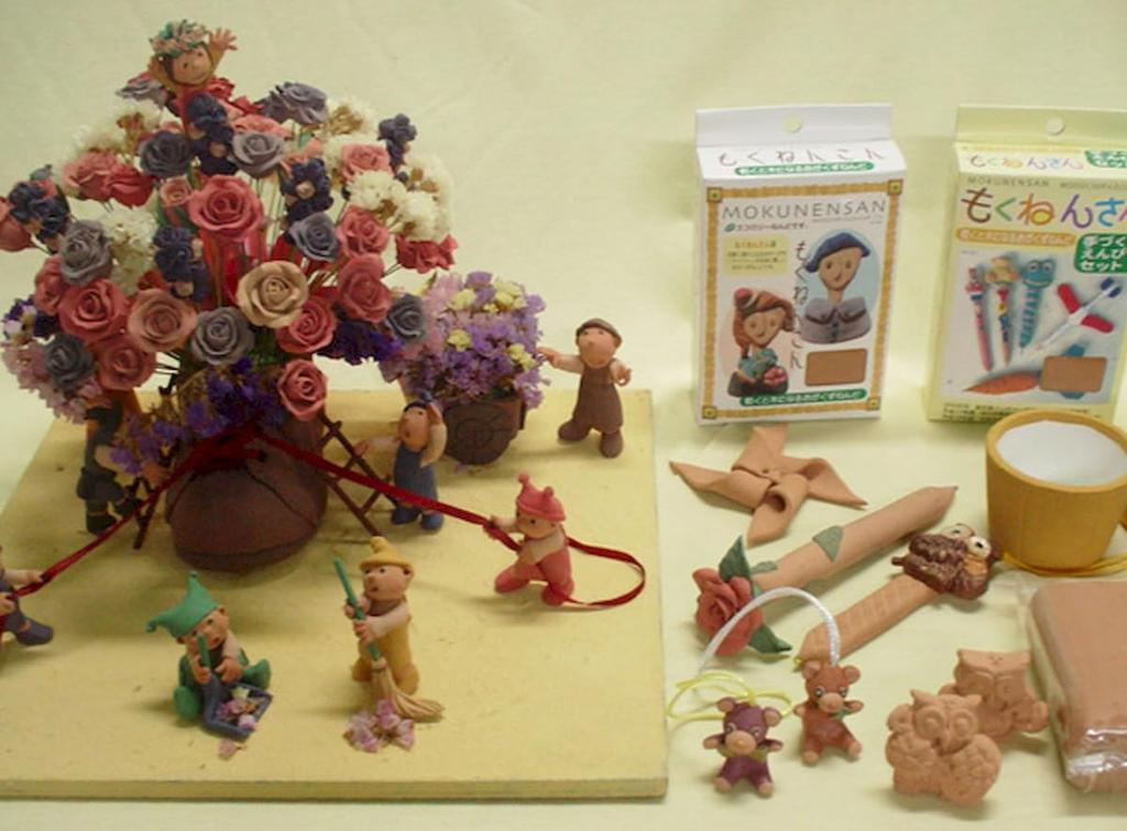 [Clay That Turns Into a Tree When It Dries] Mokunen-san Cut, Carve, Drill, Glue [Set of 2] (Pencil Set)