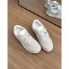 Sheepskin Version~ Genuine Leather Retro Round Head Platform German Training Shoes Women's 2025 New Casual Sports Shoes Versatile Little White Shoes