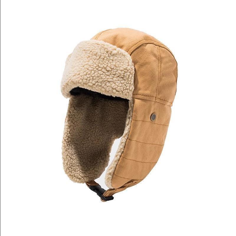 Lei Feng Hat Men and Women Winter Korean Version of The Trendy Ear Protection Hat Warm Cotton Hat Pilot Motorcycle Hat
