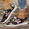 Plus Size Casual Shoes Women's New Canvas Flat Lace-up Low-top Loafers Women's Singles Shoes for Fall 2025