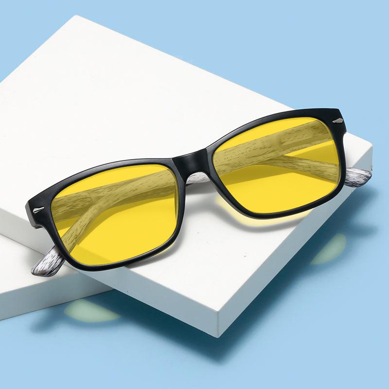Retro Wood Grain Anti Blue Light Glasses for Men's Esports Suitable for Playing Games Watching Mobile Phones Computer Glasses