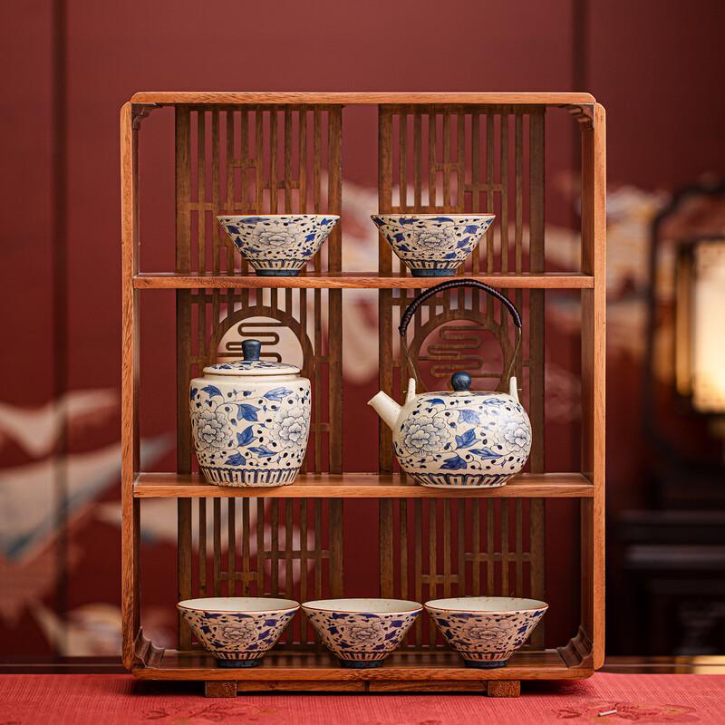 Sushiceramics Dunhuang Silk Road Blue & White Ceramic Tea Set