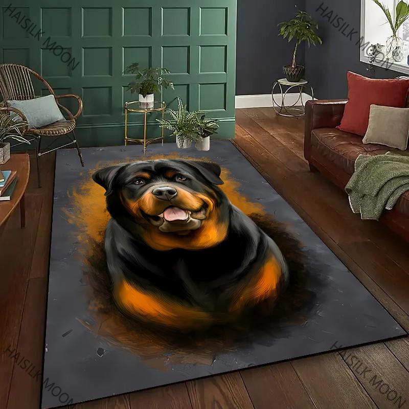 Nový ! APBT Americký Bully Pitbull Psi Tištěný Koberec, Obývací Pokoj Ložnice Kancelář Velkoplošné Koberce, Protiskluzová Strojově Pratelná Podložka