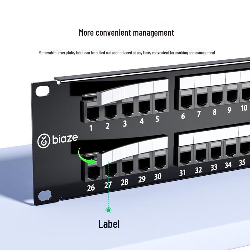BIAZE RJ11 50-Port Telephone Voice Patch Panel