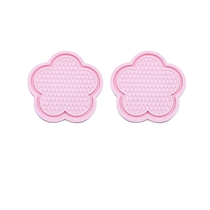 

2PCS Car Cup Insert Coaster Flower Shaped Silicone Waterproof Non-Slip Sift-Proof Spill Saucer For Most Car Interior Accessories