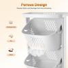 Laundry Hampers, 3 Tier Laundry Baskets Dirty Clothes Hamper with Wheels for Home, Dorms, Laundry Room and Apartment