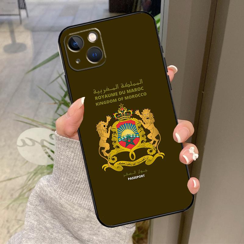 Morocco Flag Coat Of Arms Case For iPhone 17 Pro Max 16 15 13 12 11 14 Pro Max Plus 13 12 Mini 16e 17 Air Back Cover