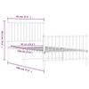 Metal Bed Frame with Headboard and Footboard Black 90x190 cm
