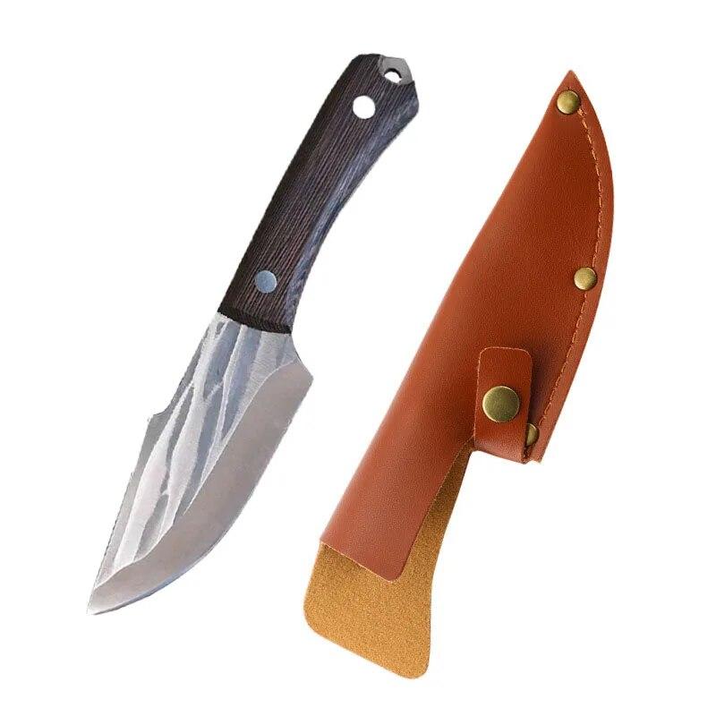 Boning Knife Kitchen Chef Knive Handmade Forged Fishing Meat Cleaver Stainless Steel Butcher Camping Knife with Knife Cover