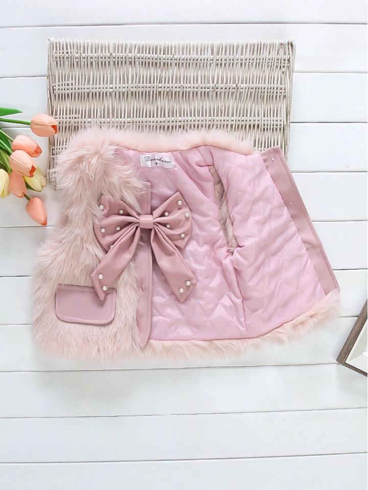 Autumn/Winter Children's Fashionable Vest with Bow