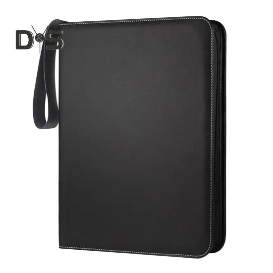 Spielkarten-Sammelbuch, 4 Taschen, für 400 Karten mit 50 herausnehmbaren Hüllen, Kartenordner mit Reißverschluss, Sammelkartenhalter, Spielkarten-Etui, Buch