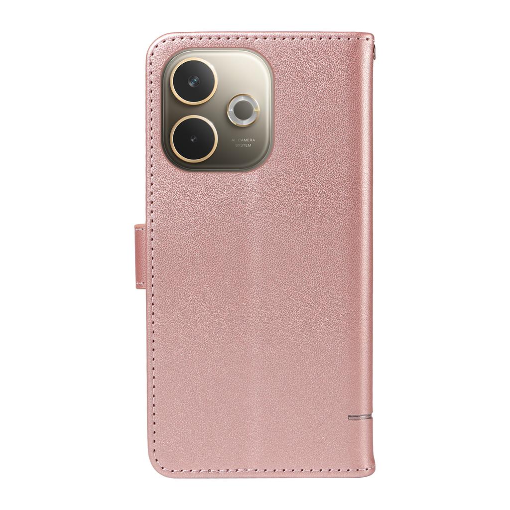 For Oppo A5 Energy 5G (China)/Oppo A5 Pro 5G (Global) Case Cat Pattern Imprint Leather Phone Cover with Wrist Strap