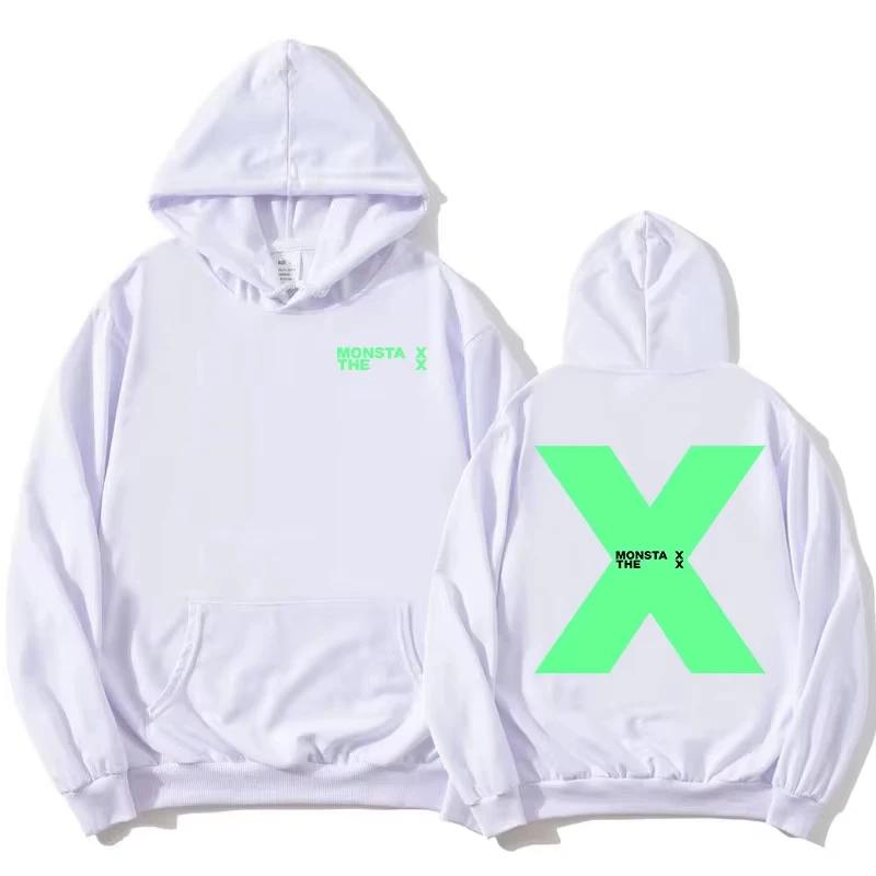 MONSTAX The X EP 2025 Hoodies Mode Koreanische Boyband Sweatshirts Langarm Herbst Kapuzenpullover Frauen Männer Sudaderas Print