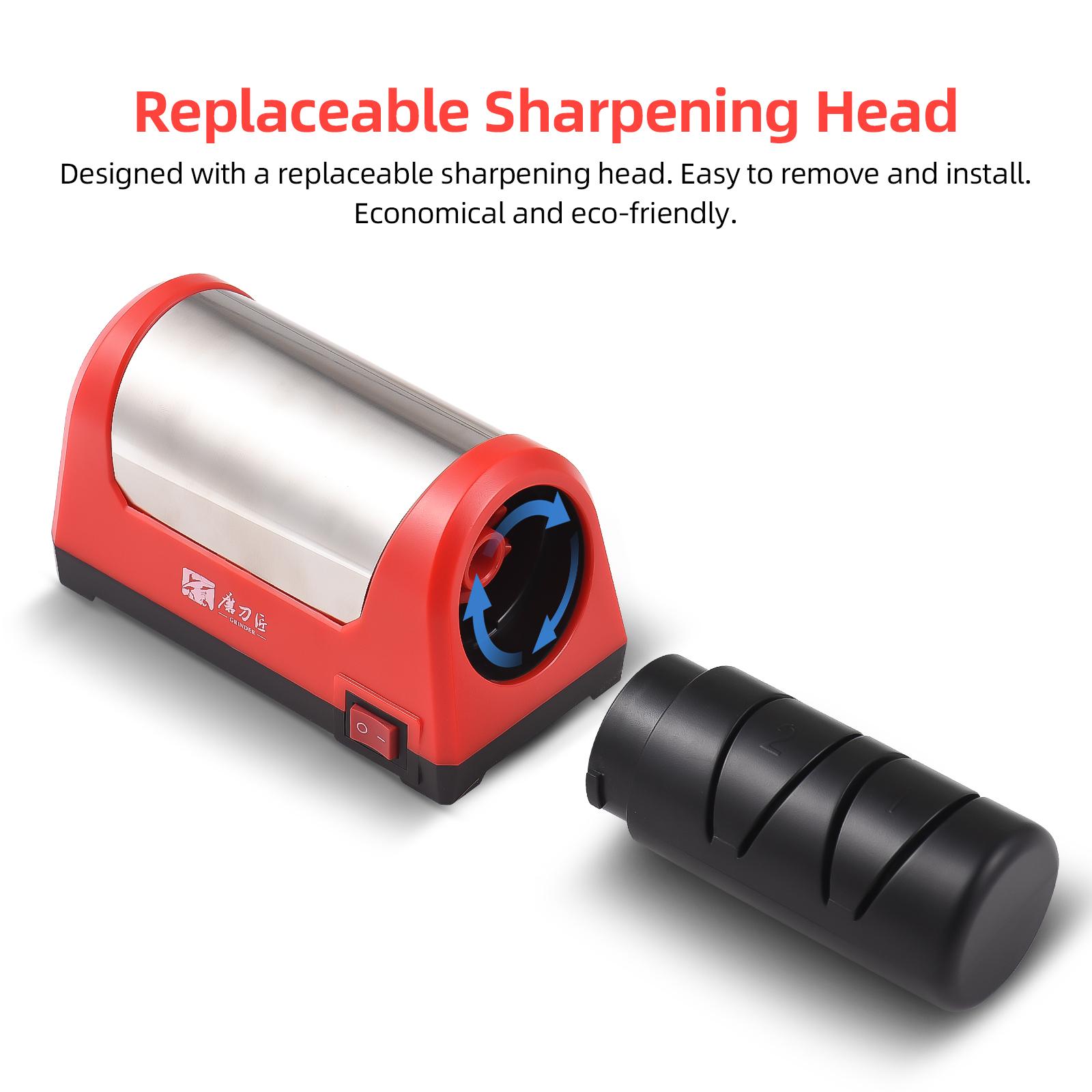 

2 Stage Electric Knife ener for Kitchen Knives Ceramic Knives with 600/1000 Grit ening Stone and Replacble ening Hd Portable Auto Knife ener Tool