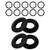 4Pcs Kayak Paddle Drip Rings, Water Retaining PVC Black Protection Shaft