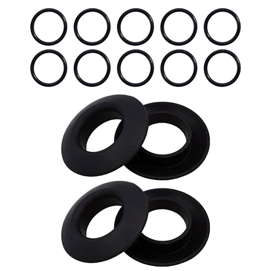 4Pcs Kayak Paddle Drip Rings, Water Retaining PVC Black Protection Shaft