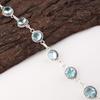 Sky Blue Topaz Gemstone 925 Sterling Silver Handmade Jewelry Boho Bracelet 7-9" RB-16-10